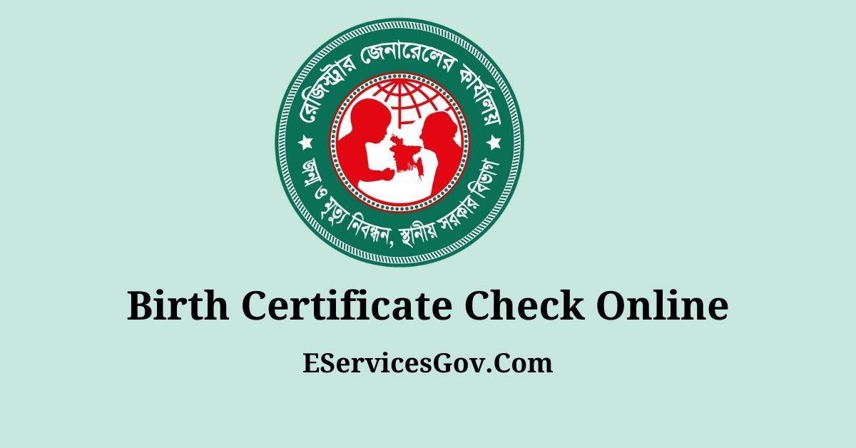 Birth Certificate Check Online