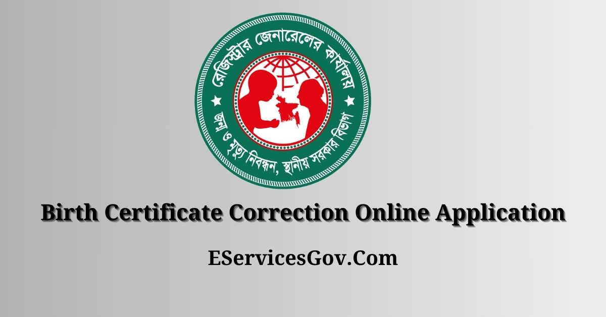 Birth Certificate Correction Online Application
