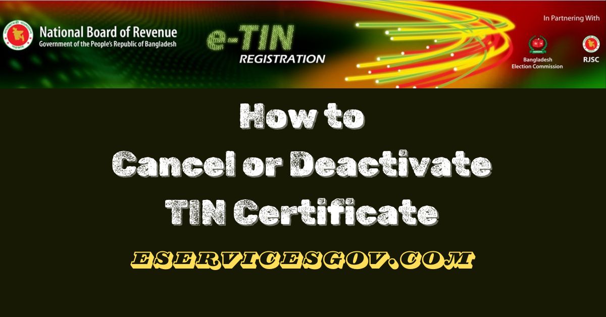 How to Cancel or Deactivate TIN Certificate